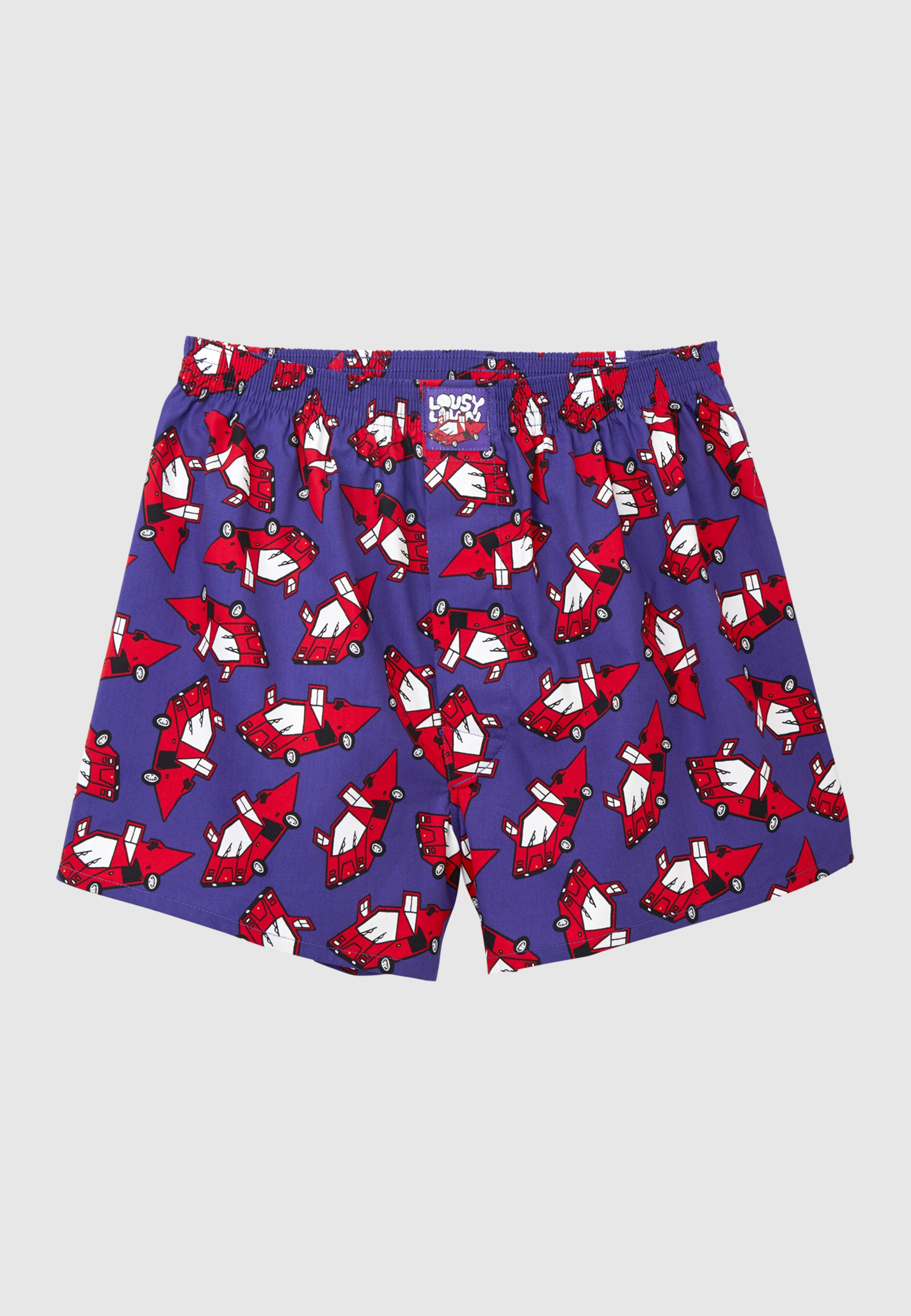 Boxer A Pois Lousy Livin In Cotone Biologico - Viola, Morbido E Traspirante, Con Vestibilità Classica